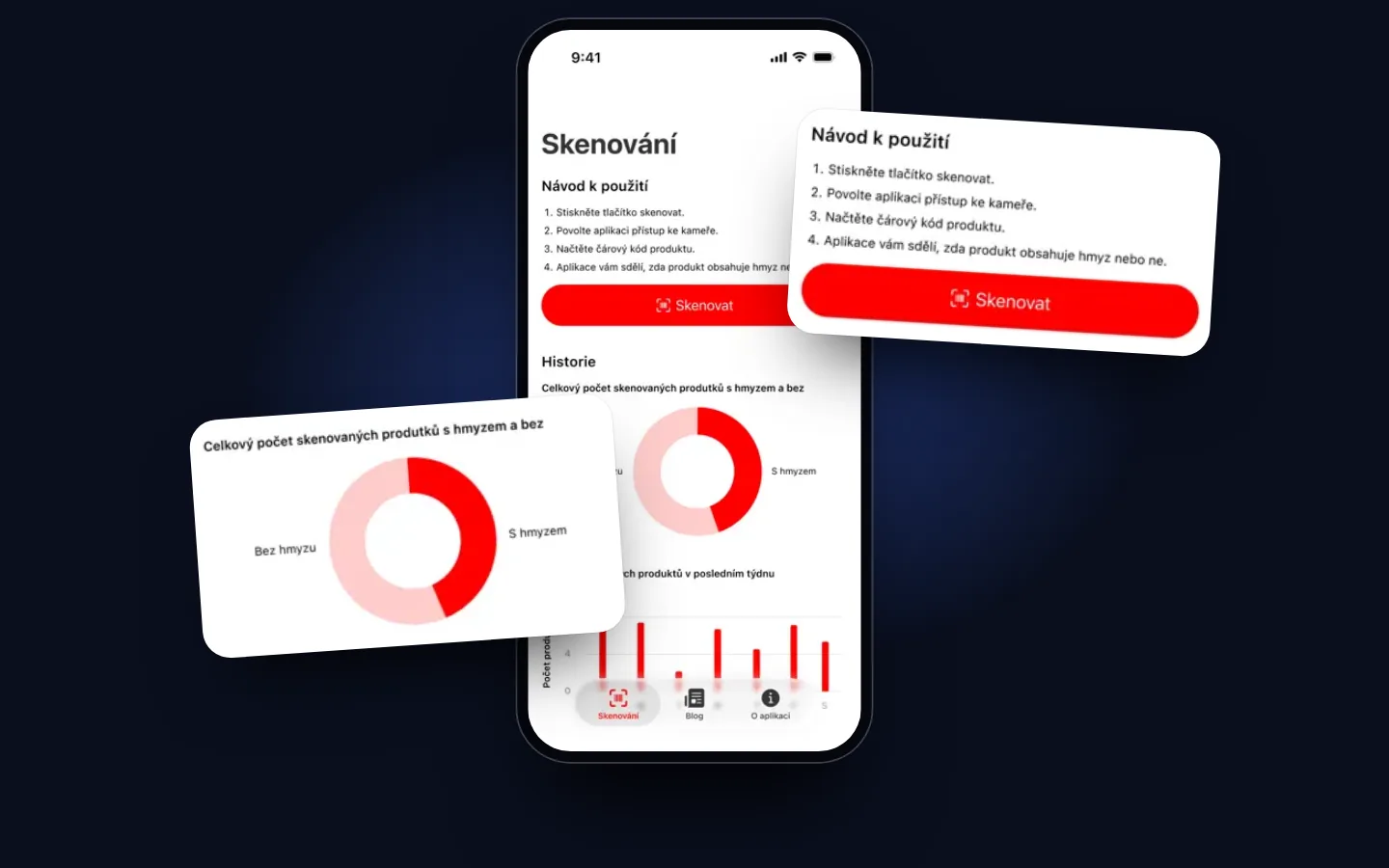 Aplikace na skenování produktů – iOS a Android · React Native