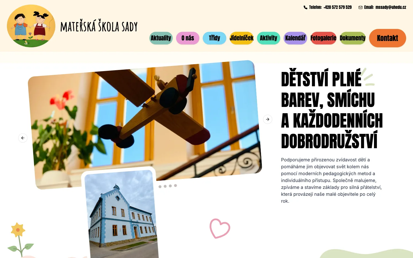 MŠ Sady – Web mateřské školy · Uherské Hradiště
