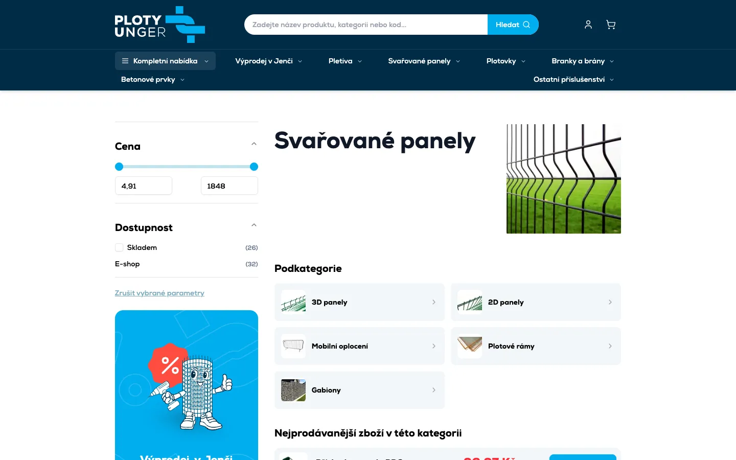 Ploty Unger – E-shop na míru · ploty a pletiva