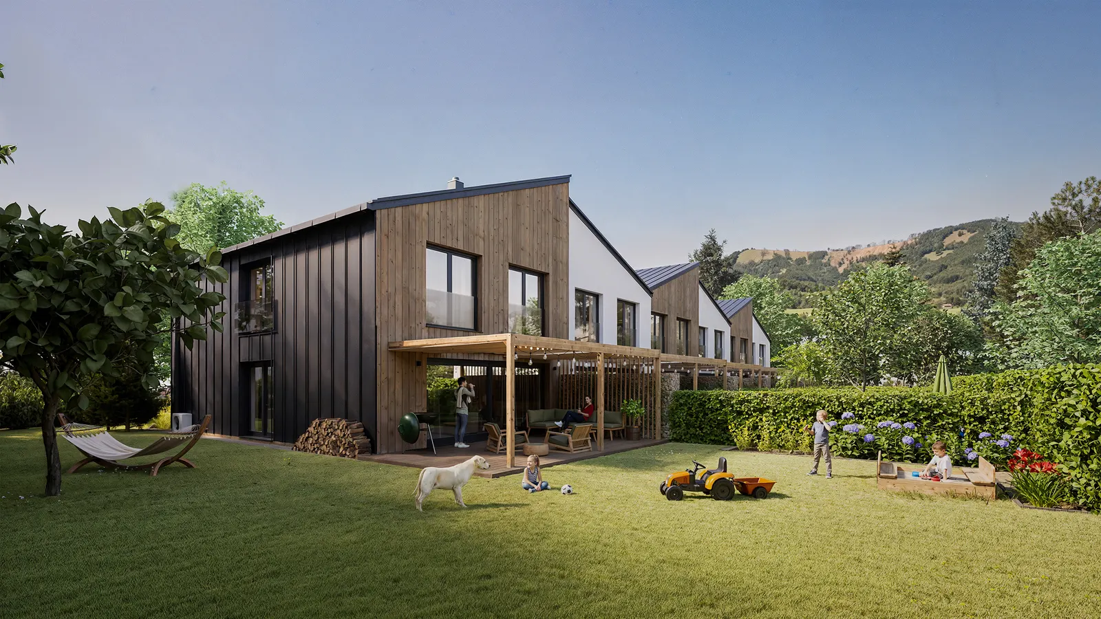 Villas Čeladná – Zahrada s pergolou