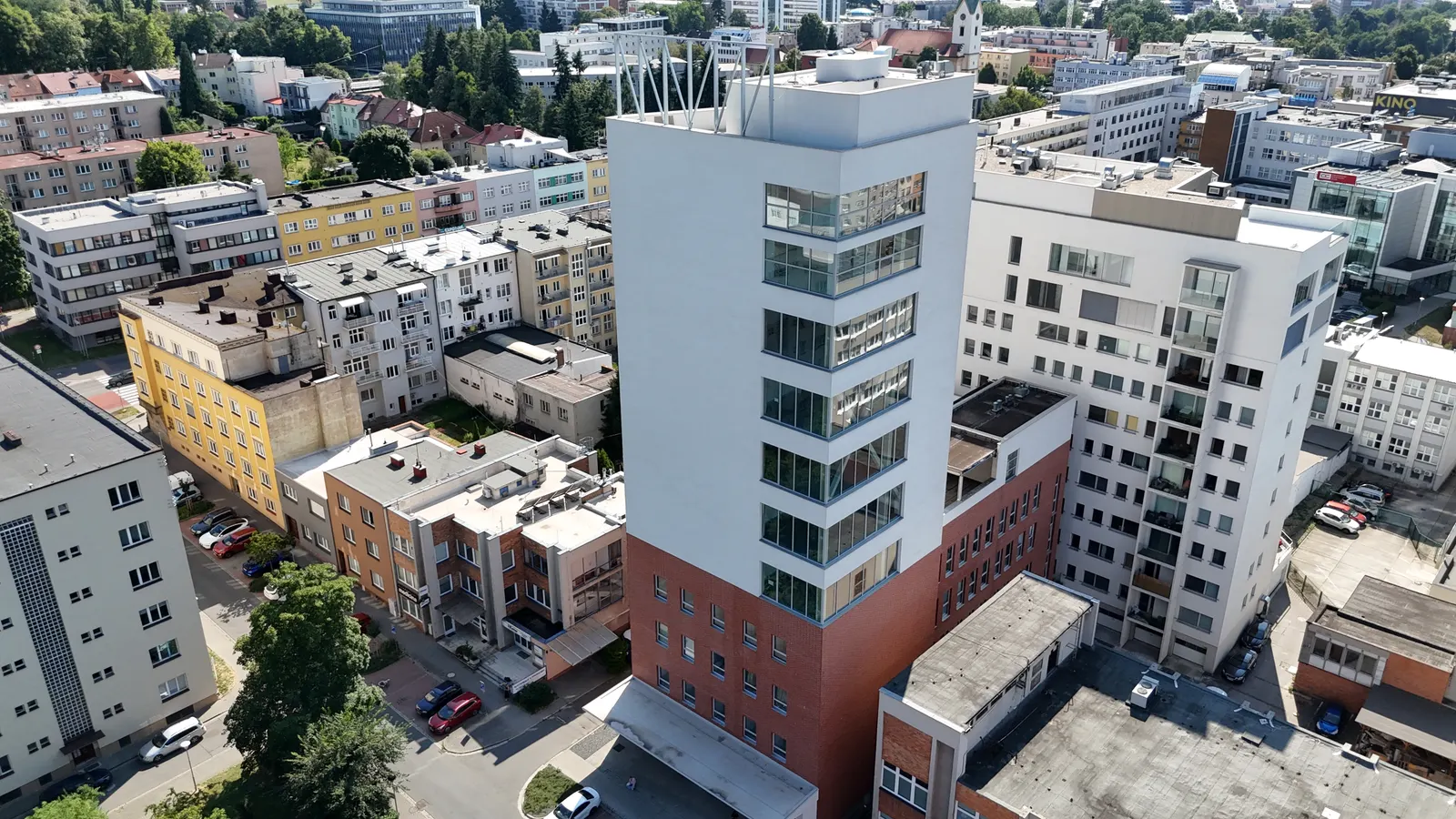 Park Tower C10 – Dronový snímek věže, Zlín