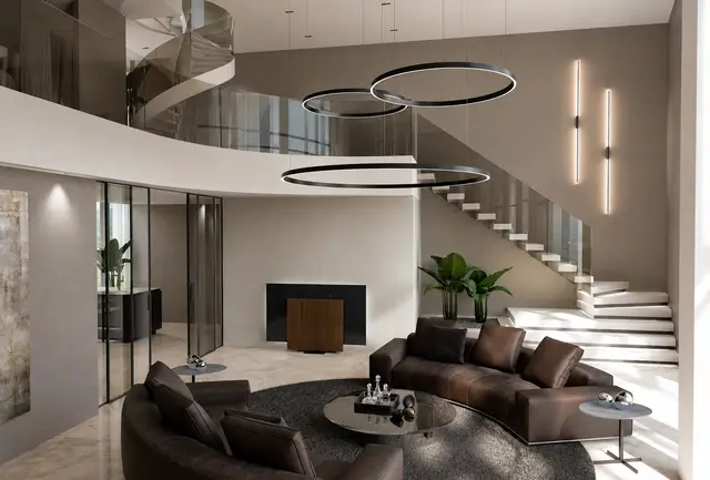 Park Tower C10 – Obývací prostor loftu
