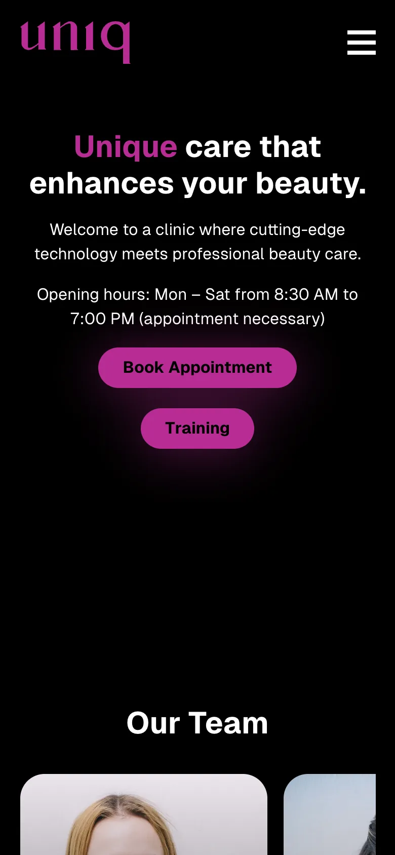 Uniq Clinic na telefonu